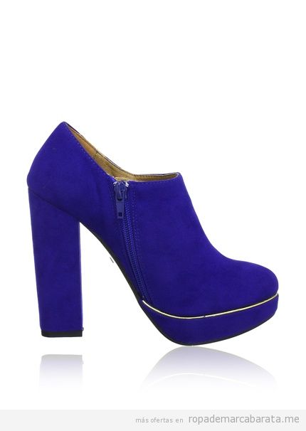 Zapatos de tacón, color azul, de marca Buffalo baratos 2
