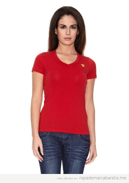 Camiseta marca Ferrari mujer outlet, comprar online