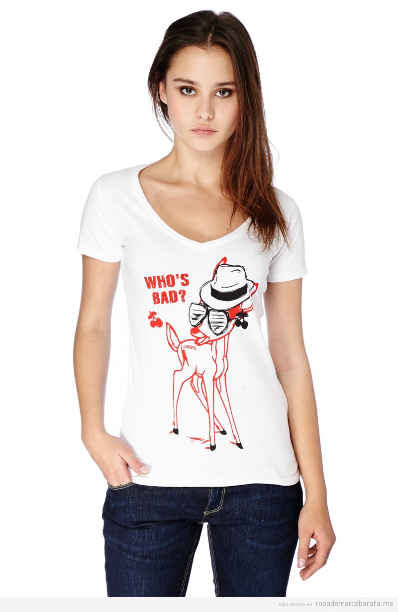 Camiseta mujer original marca Le Temps des Cerises, comprar outlet online