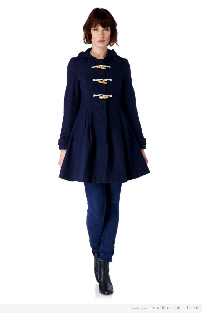 Abrigo trenca de lana marca Yumi barato, outlet online