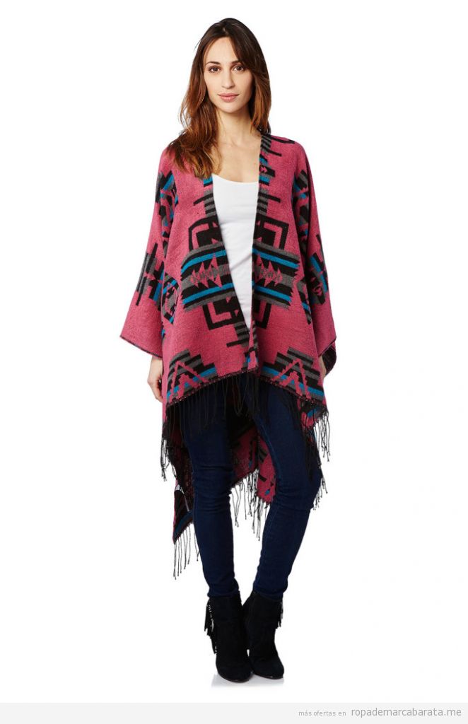 Poncho print tribal marca Peace & Love barato, outlet online