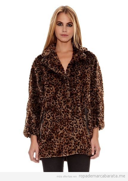 Abrigo leopardo mujer marca Pepe Jeans barata, outlet online