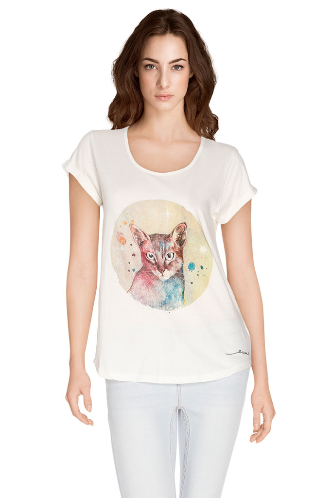 Camiseta gato para mujer marca Element barata, outlet