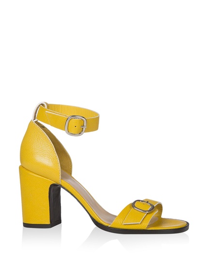 Zapatos tacón amarillos marca Castañer baratas, rebajas