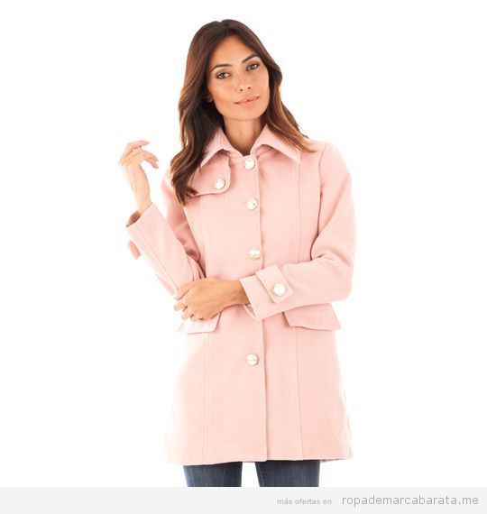 Abrigo color rosa barato, outlet