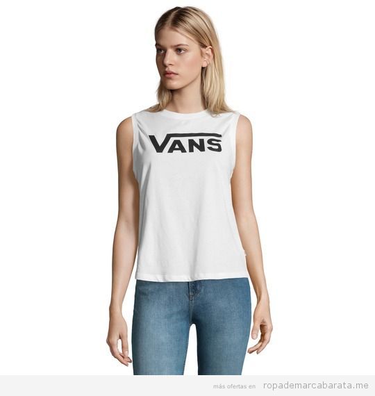 Camiseta mujer marca Vans barata, outlet
