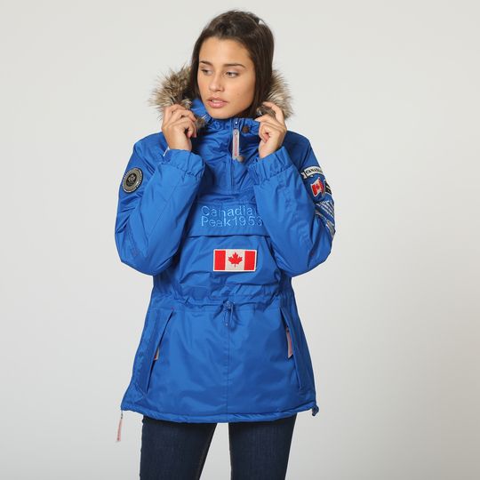 Anorak azul marca Canadian Peak mujer barato