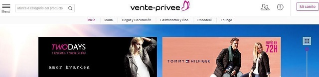 Mejores webs ropa marca barata España Vente Privée