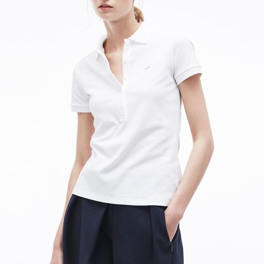 Polo Lacoste mujer blanco