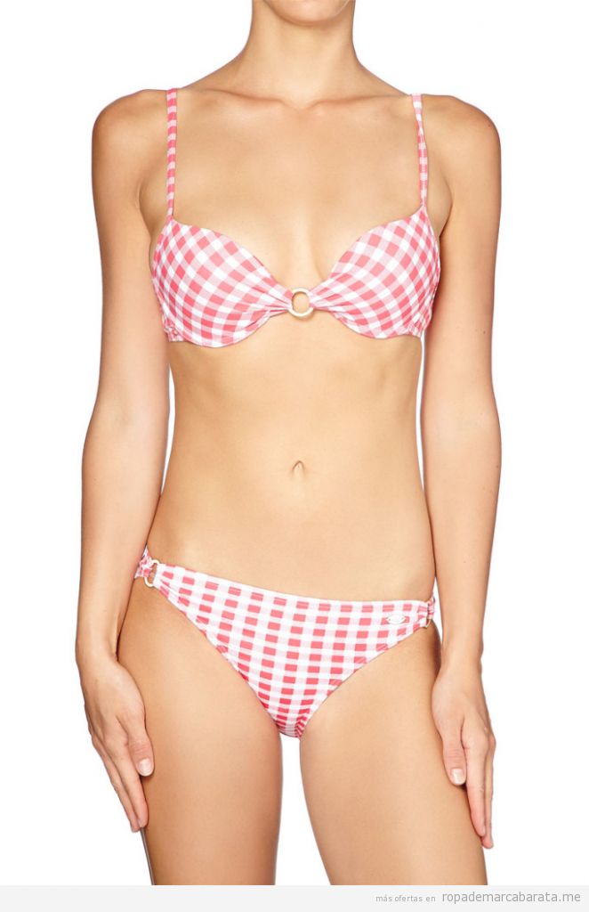 Bikini estampado cuadritos marca Longboard barato. outlet online